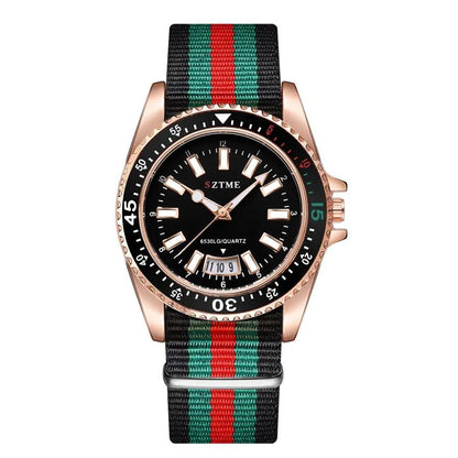 Nylon Strap Calendar Quartz Watch 8