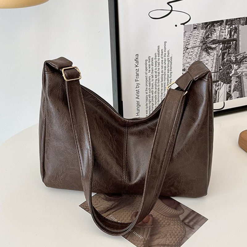 Maillard Vintage Casual Tote Bags PU Leather Crossbody Stylish Large Capacity Handbag For Women 6