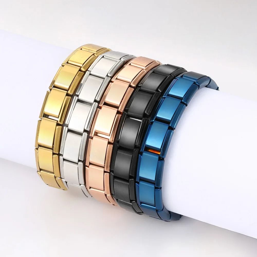 Square Stainless Steel Stretch Bracelet