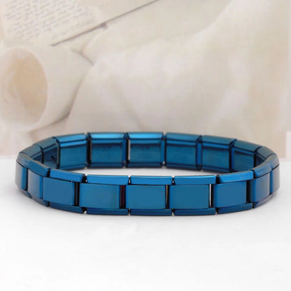 Square Stainless Steel Stretch Bracelet 9
