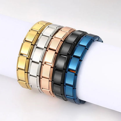 Square Stainless Steel Stretch Bracelet 1
