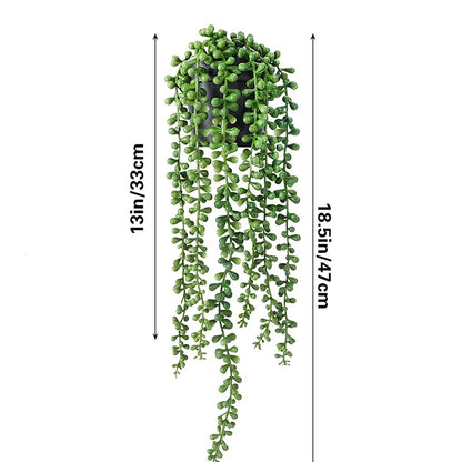 Artificial Plant Vine, Hanging Plastic Leaf Grass Garland Home Decoration Outdoor, Wedding Party Decorations Fake Rattan