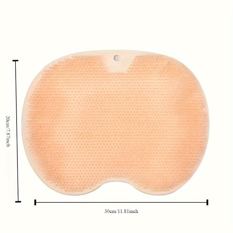 Silicone Bath Brush, Wall-Mounted Non-Slip Back and Foot Scrubber for Lazy People
