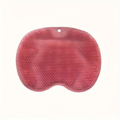 Silicone Bath Brush, Wall-Mounted Non-Slip Back and Foot Scrubber for Lazy People