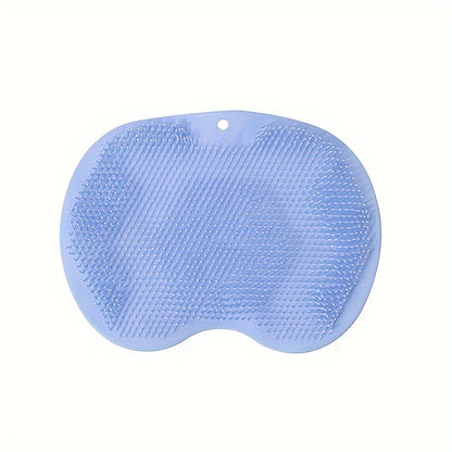 Silicone Bath Brush, Wall-Mounted Non-Slip Back and Foot Scrubber for Lazy People