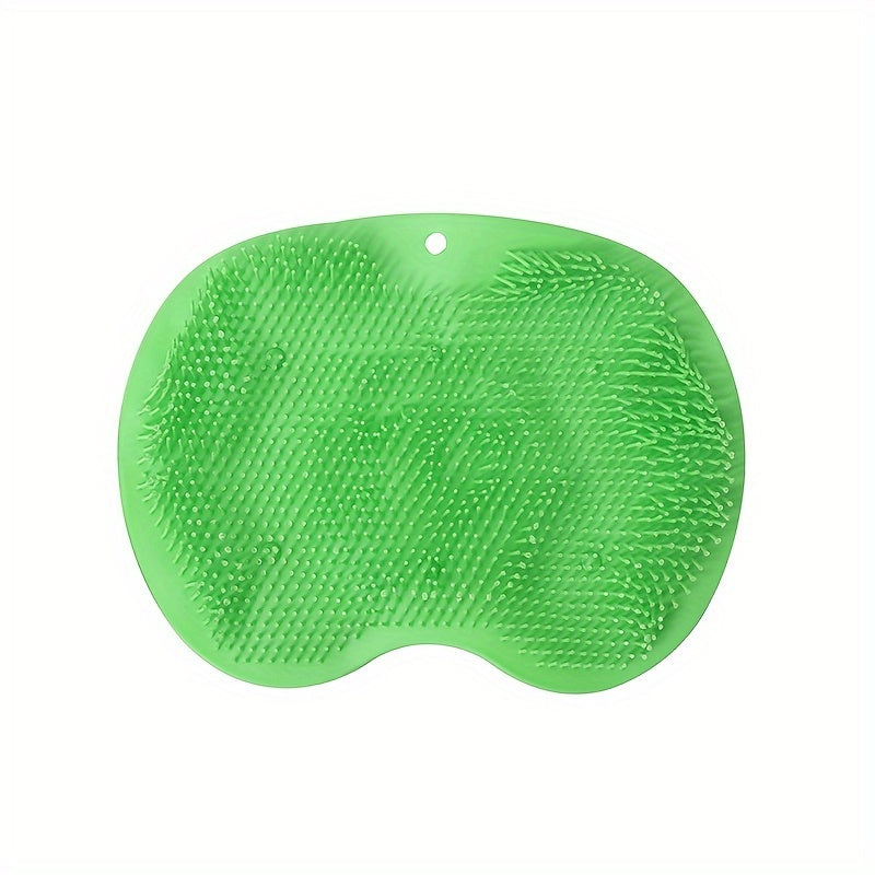 Silicone Bath Brush, Wall-Mounted Non-Slip Back and Foot Scrubber for Lazy People