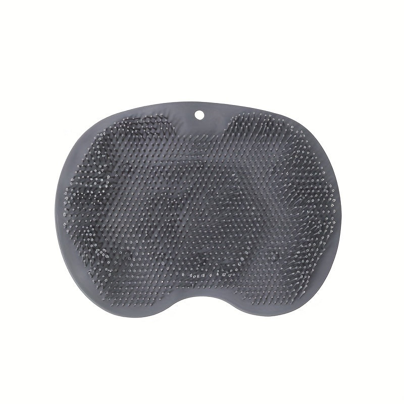 Silicone Bath Brush, Wall-Mounted Non-Slip Back and Foot Scrubber for Lazy People