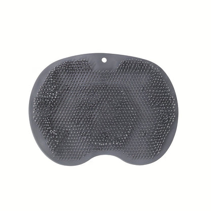 Silicone Bath Brush, Wall-Mounted Non-Slip Back and Foot Scrubber for Lazy People