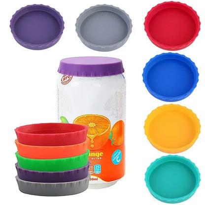 Standard Beverage Can Covers, Leak Proof Sealing Cap for Soda, Red Wine and Soft Beverage Lid Protectors