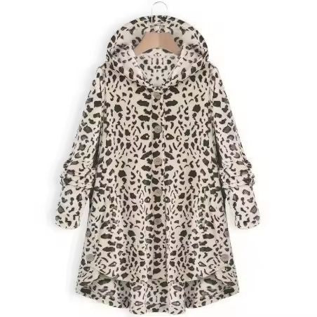 CosyHood Wool Blend Hooded Womens Coat Warm Autumn Winter Solid Colour Plush Jacket 6