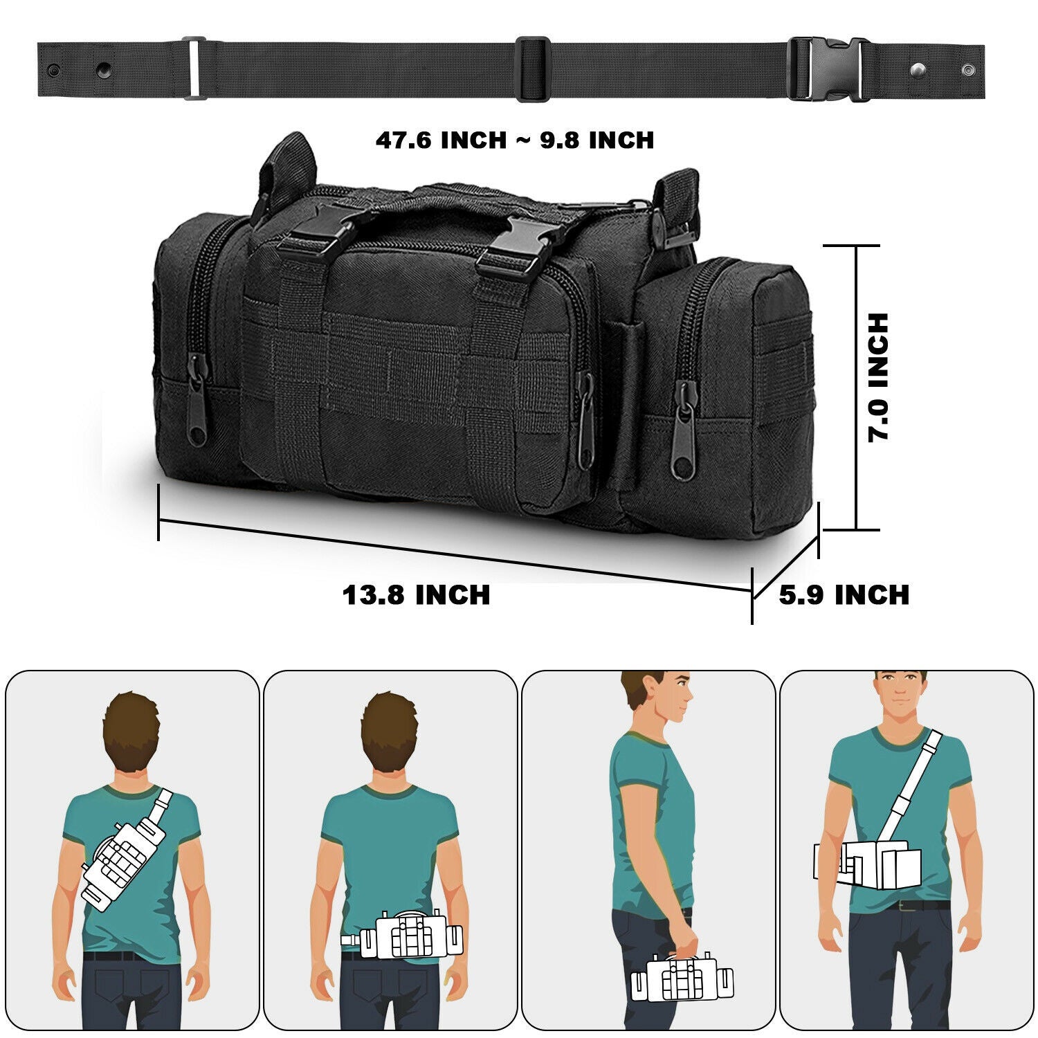 Camera Waist Bags Outdoor Fanny Pack Waist Belt Sling Shoulder Bag Waist Bags 2