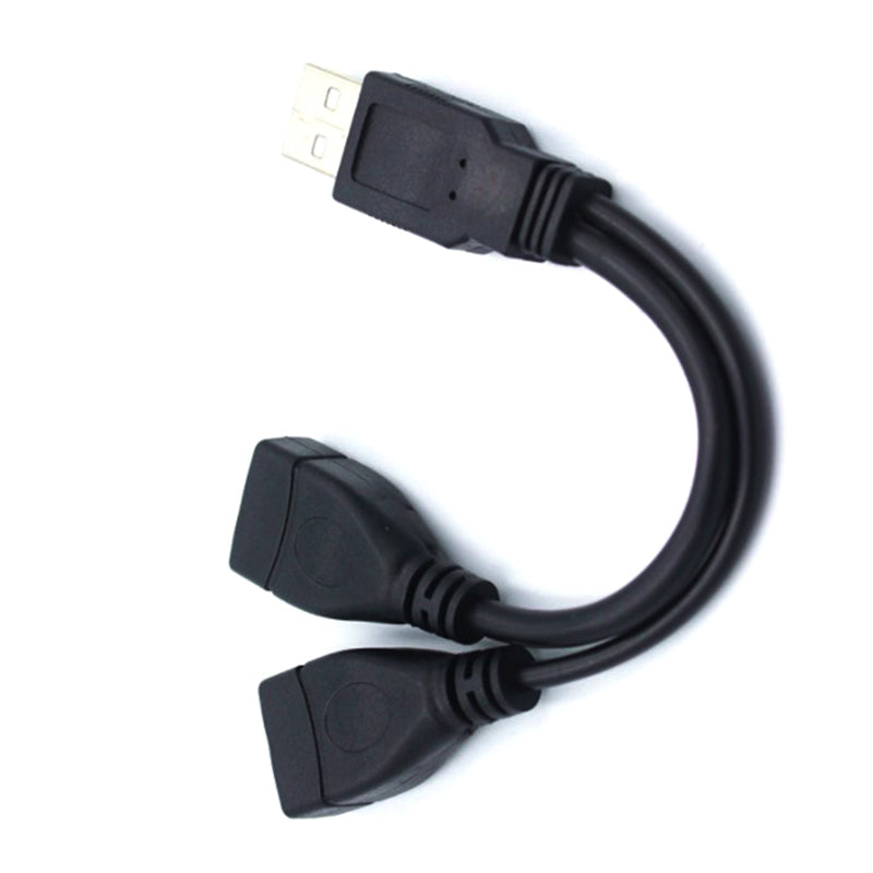 Splitter Y Cable Male to Female Power Adapter Extension Cord for PC Car Charging Data Transmission