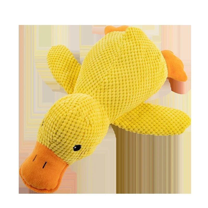 Sleeping Duck Dog Toy, Plush Companion for Teeth Grinding Relief, Boredom Cat Pet Toy