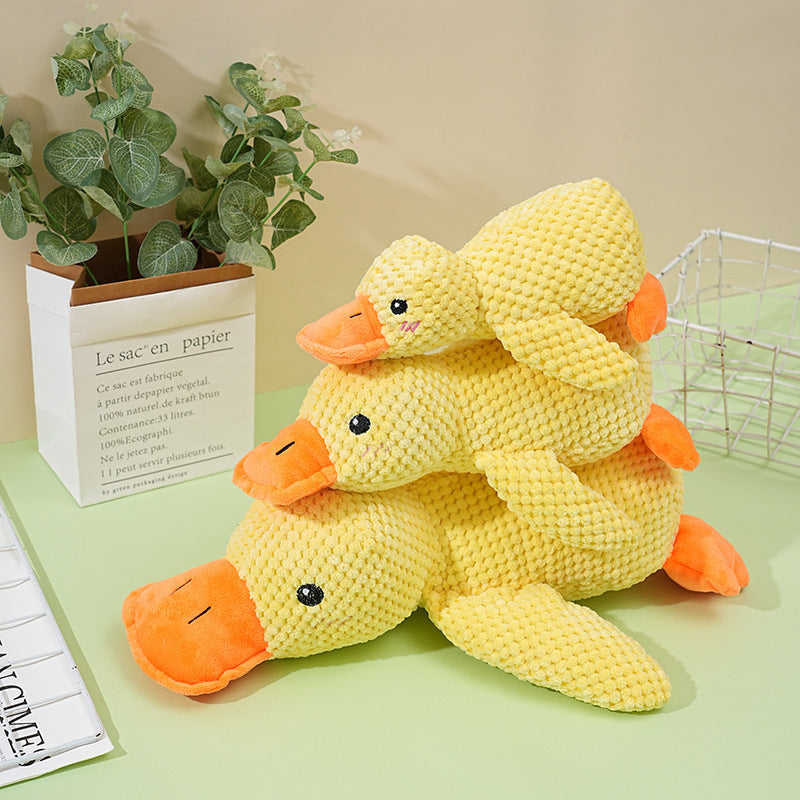 Sleeping Duck Dog Toy, Plush Companion for Teeth Grinding Relief, Boredom Cat Pet Toy