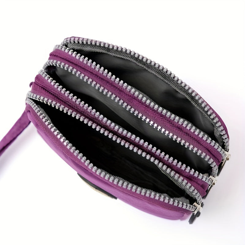 Fashion Hand Makeup WOMENS Bag Threelayer Zipper Mobile Phone Bag Waterproof Multilayer Pocket Bag 2