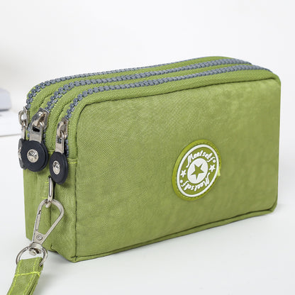 Fashion Hand Makeup WOMENS Bag Threelayer Zipper Mobile Phone Bag Waterproof Multilayer Pocket Bag 4