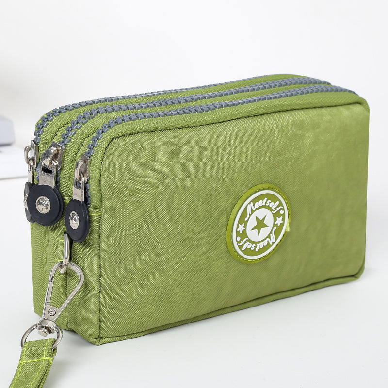 Fashion Hand Makeup WOMENS Bag Threelayer Zipper Mobile Phone Bag Waterproof Multilayer Pocket Bag 16