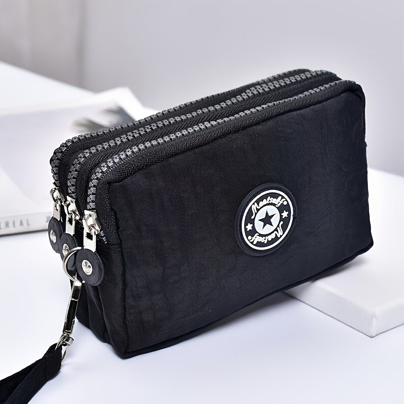 Fashion Hand Makeup WOMENS Bag Threelayer Zipper Mobile Phone Bag Waterproof Multilayer Pocket Bag 17