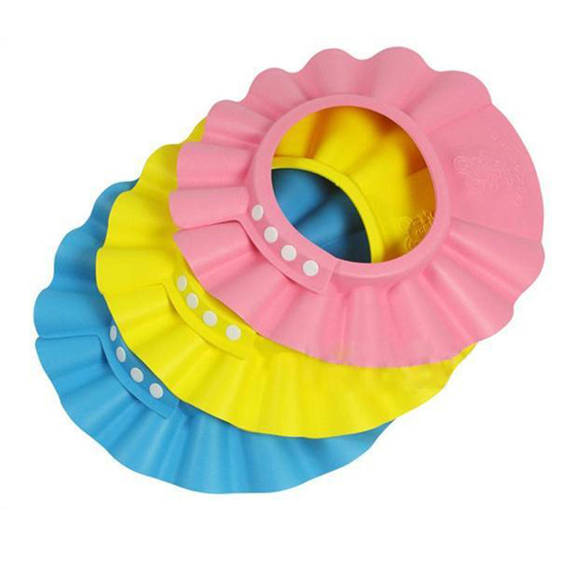Adjustable Baby Shower Cap For Children Protect Ears Eyes During Shower 1