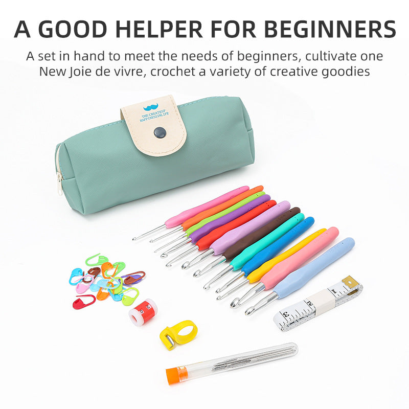 Extra Long Crochet Kit, Ergonomic Needles, Comfortable Crochet Tricot Accessories for Beginners
