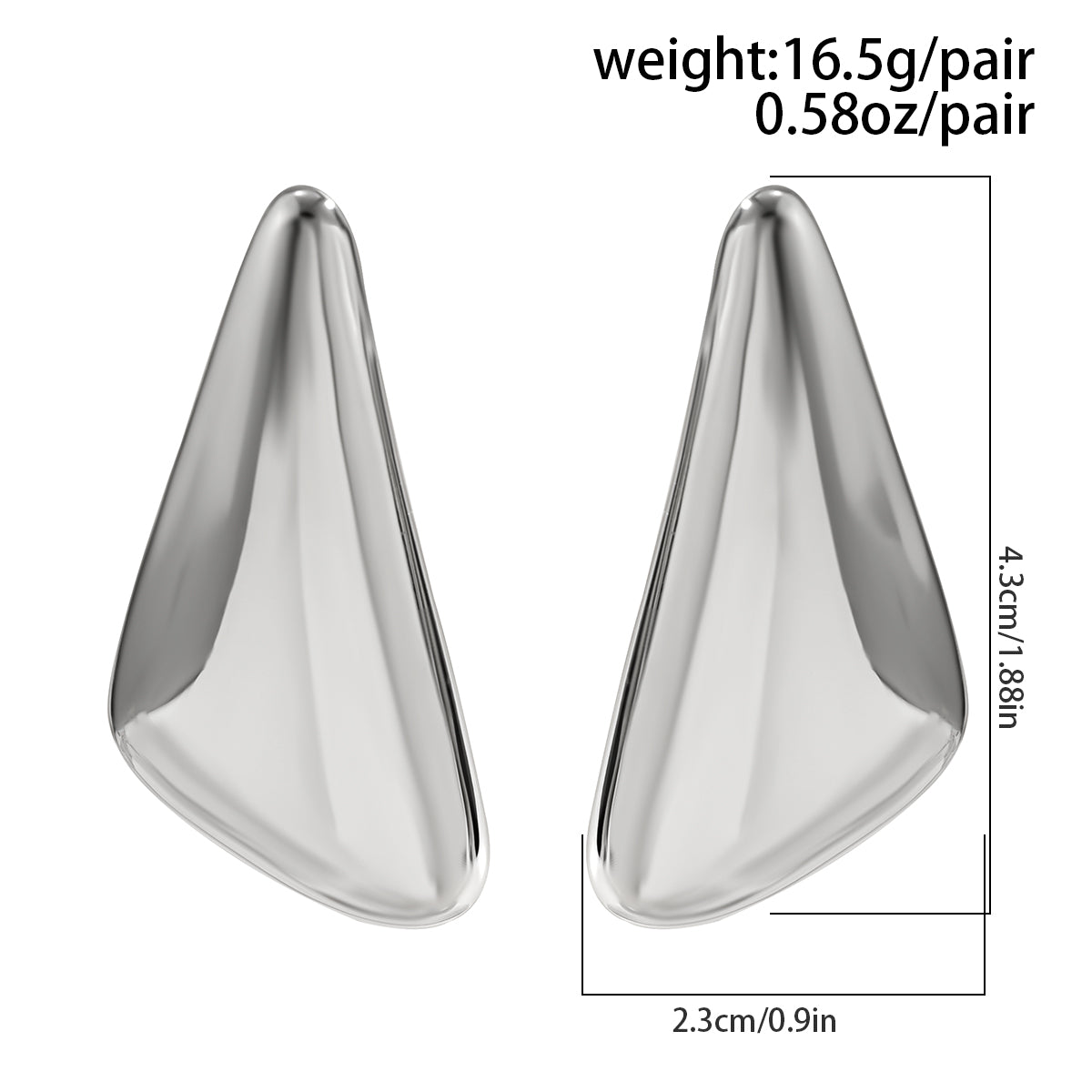 Ingemark Vintage Punk Smooth Metal Stud Earrings Women 2024 Trend Goth Geometric Piercing Earrings  2