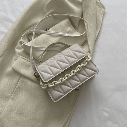 Small Casual Quilted Crossbody Bag with Magnetic Closure, Adjustable Strap, Daily Use Handbag for Women