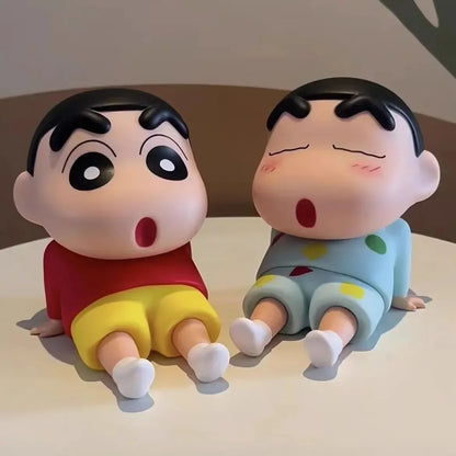 Figures Phone Holder Kawaii Anime Desktop Ornaments Cartoon Watching TV Phone Support Cute Doll Dec 1