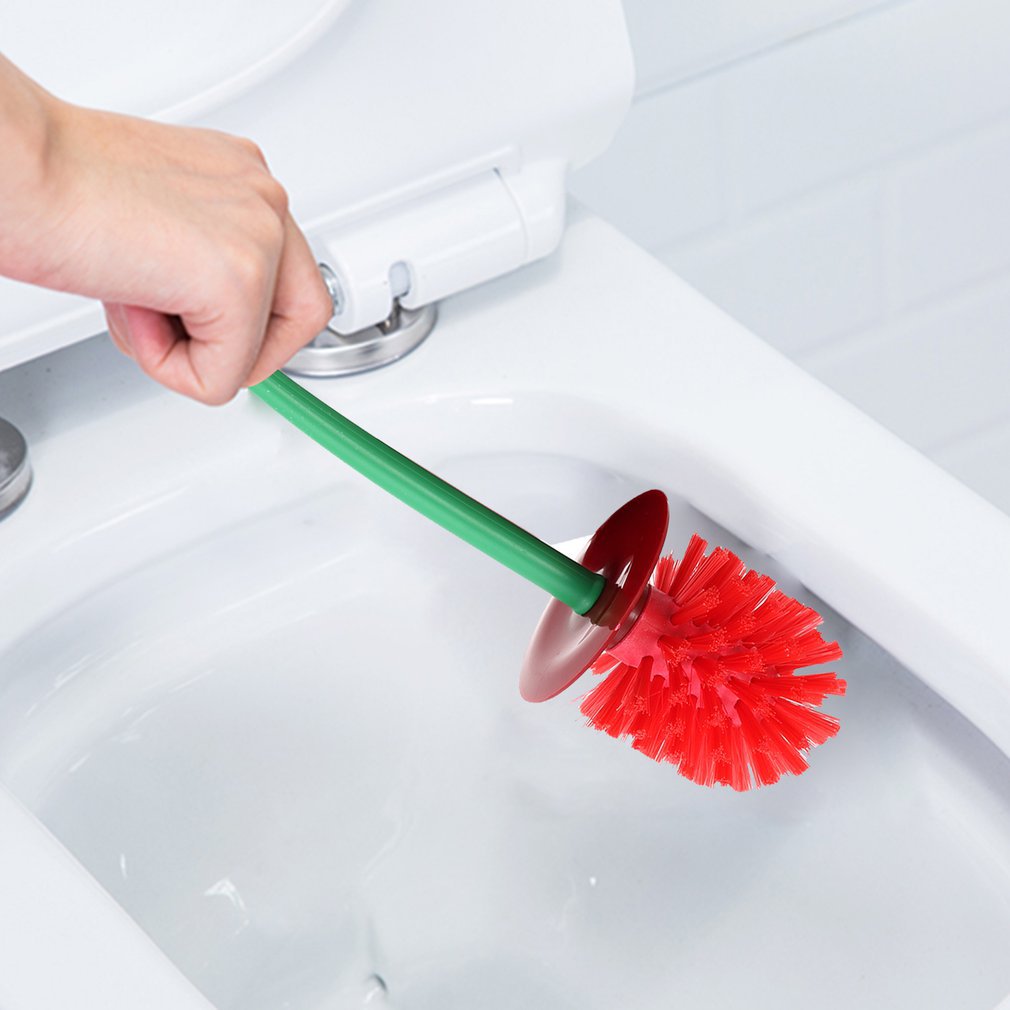 Lovely Lavatory Brush Toilet Cleaning Brush Cherry Shape With Holder Set 4