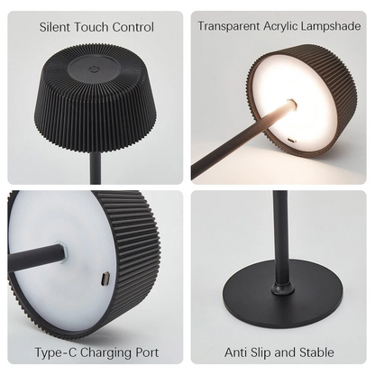 Creative Rechargeable LED Desk Lamp with Dimmable Night Light for Bedroom and Living Room