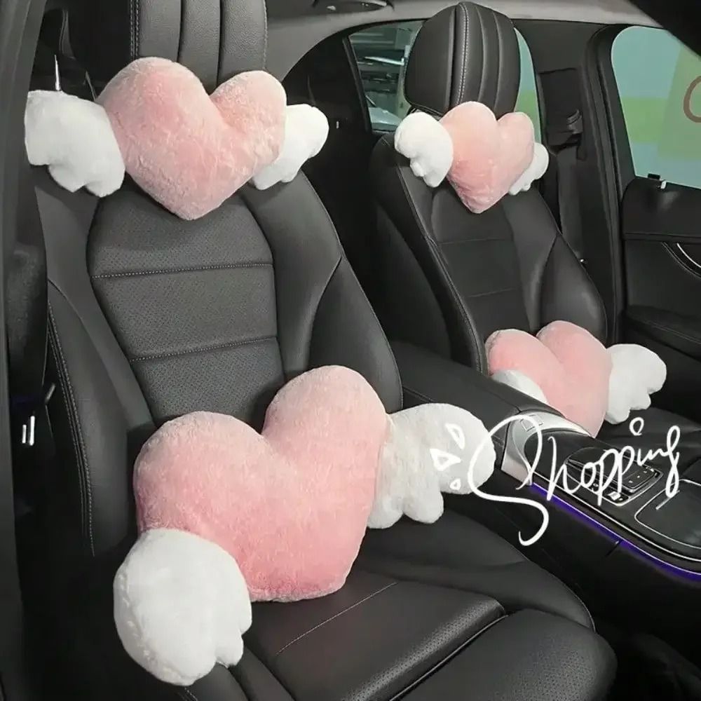 Love Wings Car Headrest Plush Pillow
