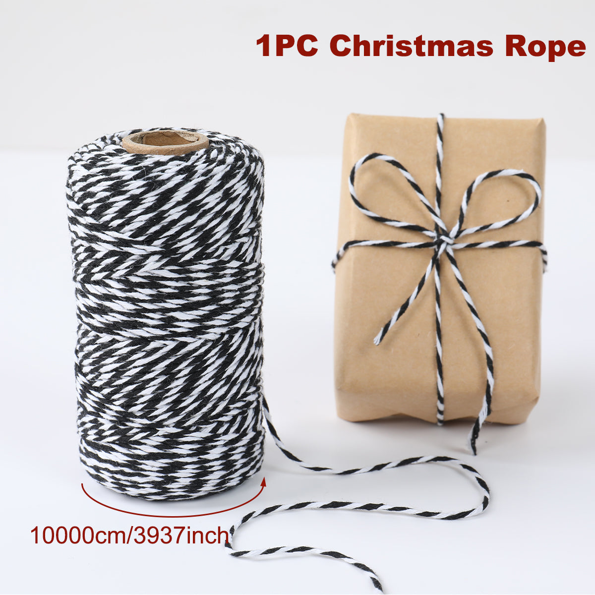 Christmas Bakers Twine String for Gift Box Packaging, Merry Christmas Decoration for Home, New Year Navidad Natal Noel