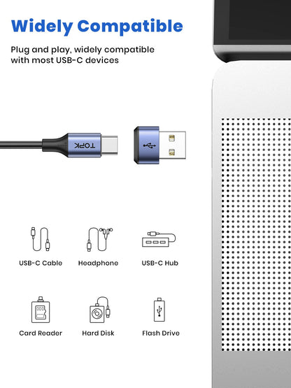 USB C To USB Male Adapter Fast Charging  Data Sync OTG Connector 4