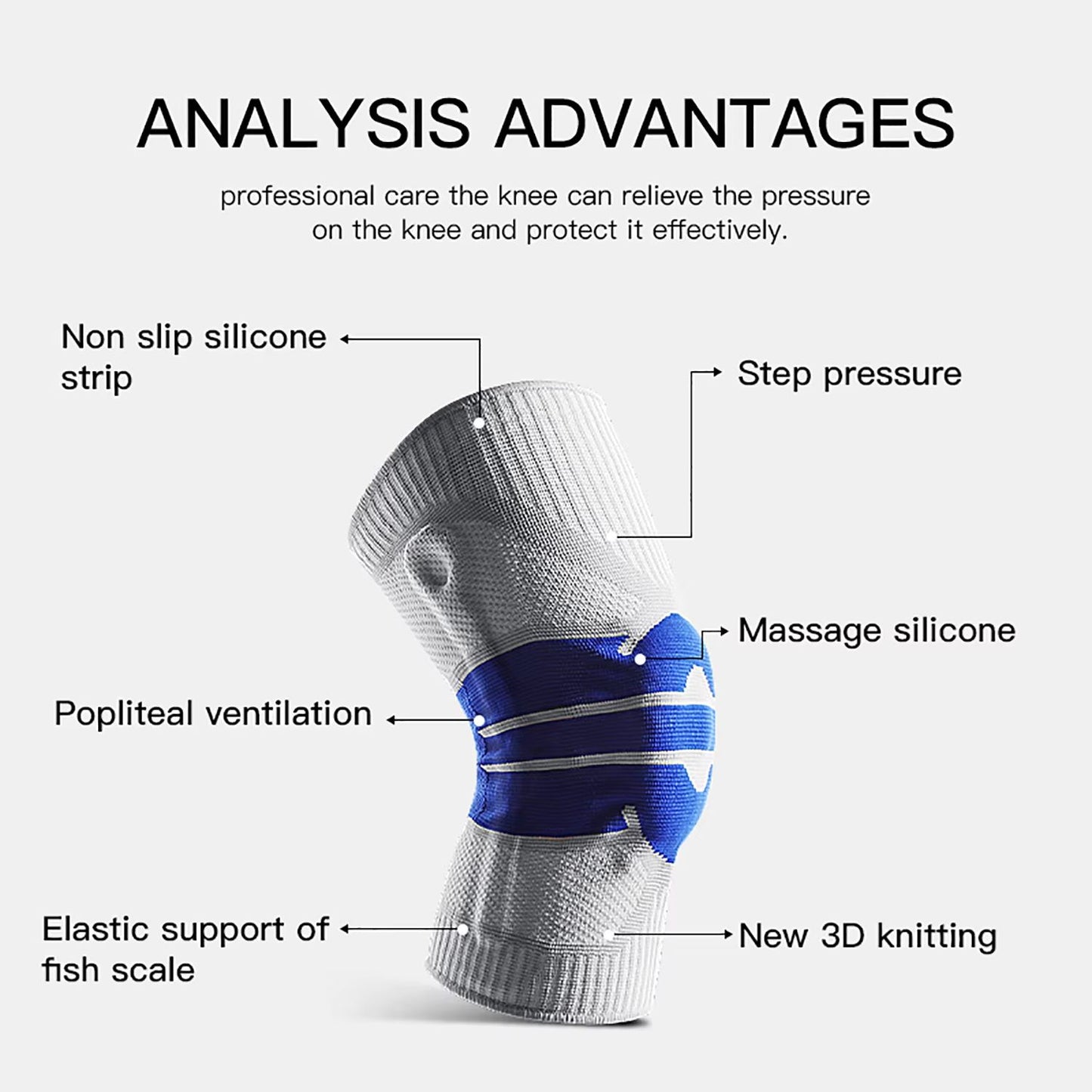 High Elastic Adjustable Patella Knee Support Brace 3