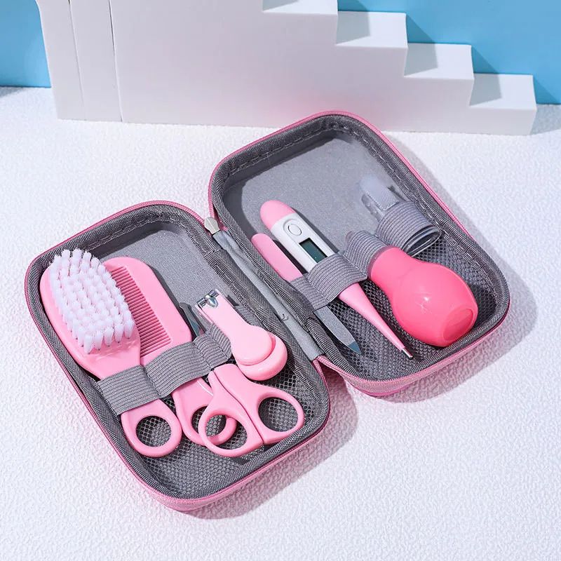 Baby Care Kit Kids Hair Nail Healthcare Thermometer Grooming Brush Kit Clipper Scissors Kid Toiletr 3