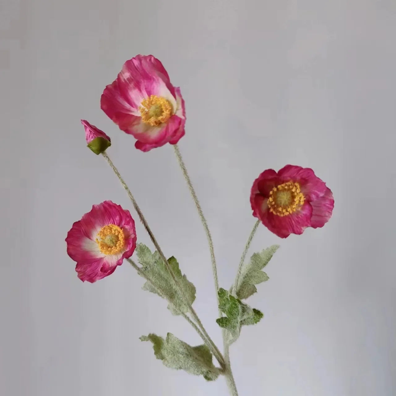 Artificial Flowers, Fake Poppy Silk Flowers, Long Stem Wedding Bouquet Decor, Housewarming Garden Table Decor