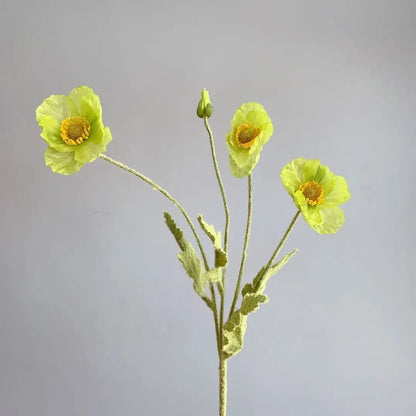 Artificial Flowers, Fake Poppy Silk Flowers, Long Stem Wedding Bouquet Decor, Housewarming Garden Table Decor