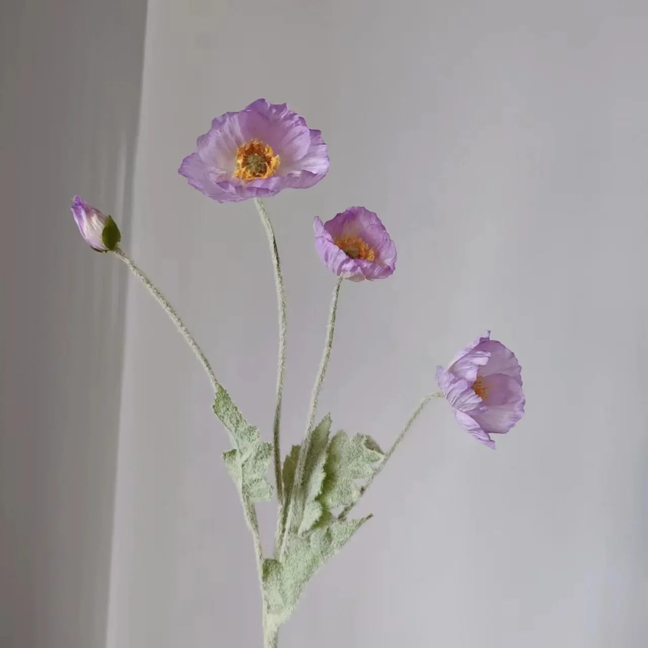 Artificial Flowers, Fake Poppy Silk Flowers, Long Stem Wedding Bouquet Decor, Housewarming Garden Table Decor