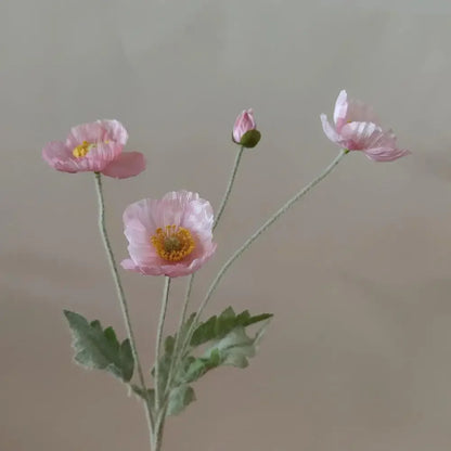 Artificial Flowers, Fake Poppy Silk Flowers, Long Stem Wedding Bouquet Decor, Housewarming Garden Table Decor