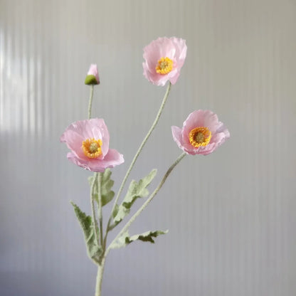 Artificial Flowers, Fake Poppy Silk Flowers, Long Stem Wedding Bouquet Decor, Housewarming Garden Table Decor