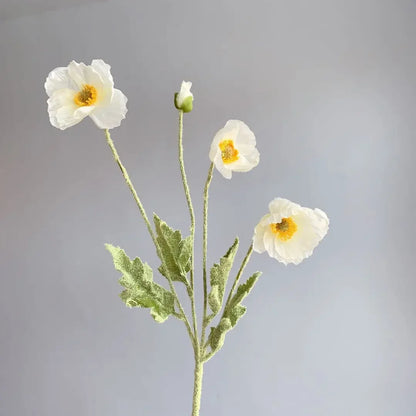 Artificial Flowers, Fake Poppy Silk Flowers, Long Stem Wedding Bouquet Decor, Housewarming Garden Table Decor