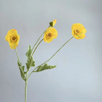 Artificial Flowers, Fake Poppy Silk Flowers, Long Stem Wedding Bouquet Decor, Housewarming Garden Table Decor