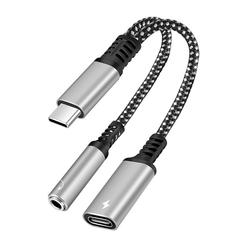 Fast USB Type C to AUX Audio Jack, Headphone Charger Adapter