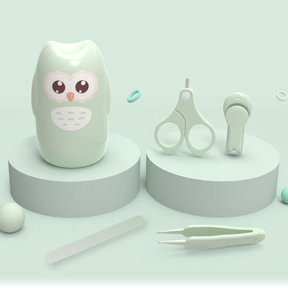 Portable Baby Nail Scissor Set, Kid Safe Nail Clipper, Trimmer, Tweezer, File, and Manicure Kit for Children