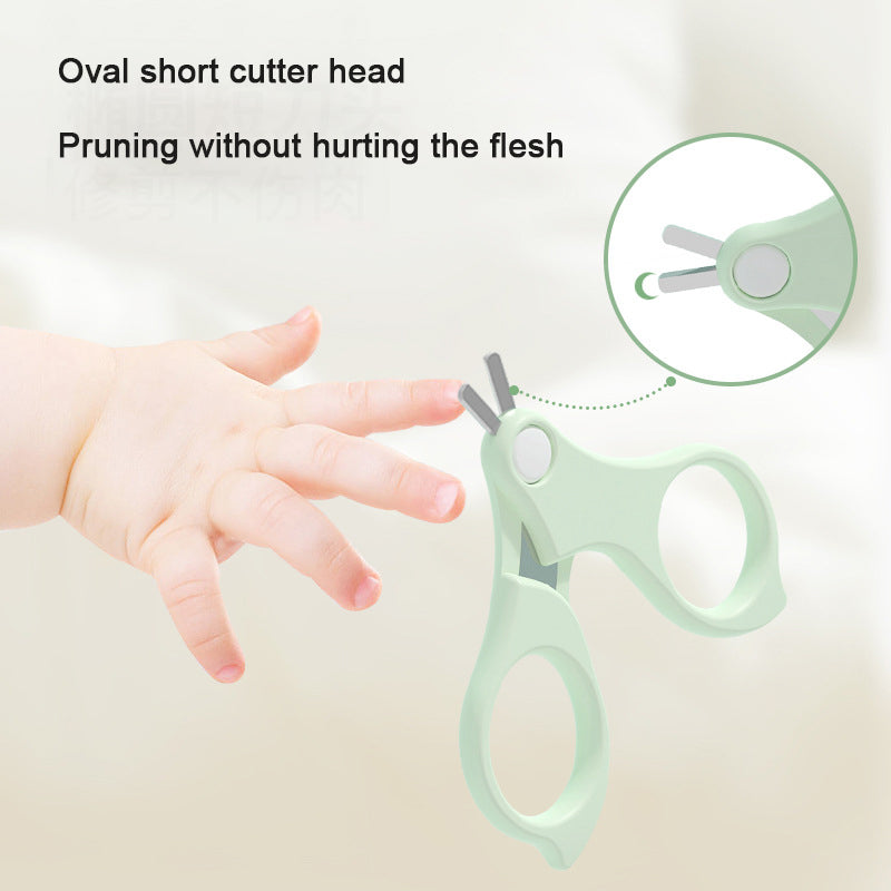 Portable Baby Nail Scissor Set, Kid Safe Nail Clipper, Trimmer, Tweezer, File, and Manicure Kit for Children