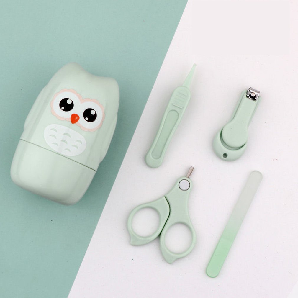 Portable Baby Nail Scissor Set, Kid Safe Nail Clipper, Trimmer, Tweezer, File, and Manicure Kit for Children