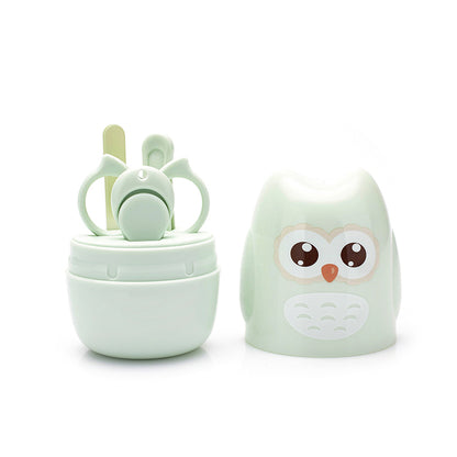 Portable Baby Nail Scissor Set, Kid Safe Nail Clipper, Trimmer, Tweezer, File, and Manicure Kit for Children