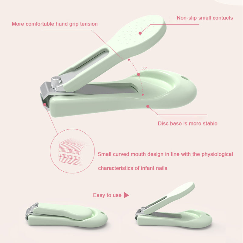 Portable Baby Nail Scissor Set, Kid Safe Nail Clipper, Trimmer, Tweezer, File, and Manicure Kit for Children