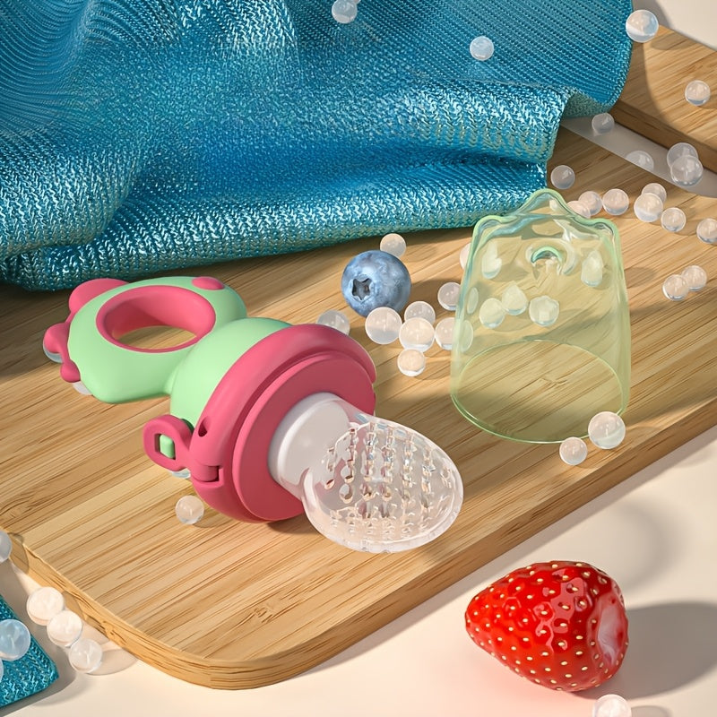 Baby Fruit Feeder Dinosaur Rotate Push Type Silicone Fresh Food Feeder Kids Feeding Tool For Early  2