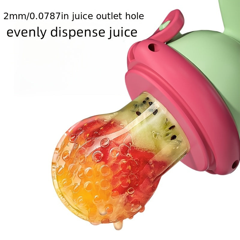 Baby Fruit Feeder Dinosaur Rotate Push Type Silicone Fresh Food Feeder Kids Feeding Tool For Early  4