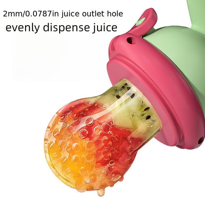 Baby Fruit Feeder Dinosaur Rotate Push Type Silicone Fresh Food Feeder Kids Feeding Tool For Early  4